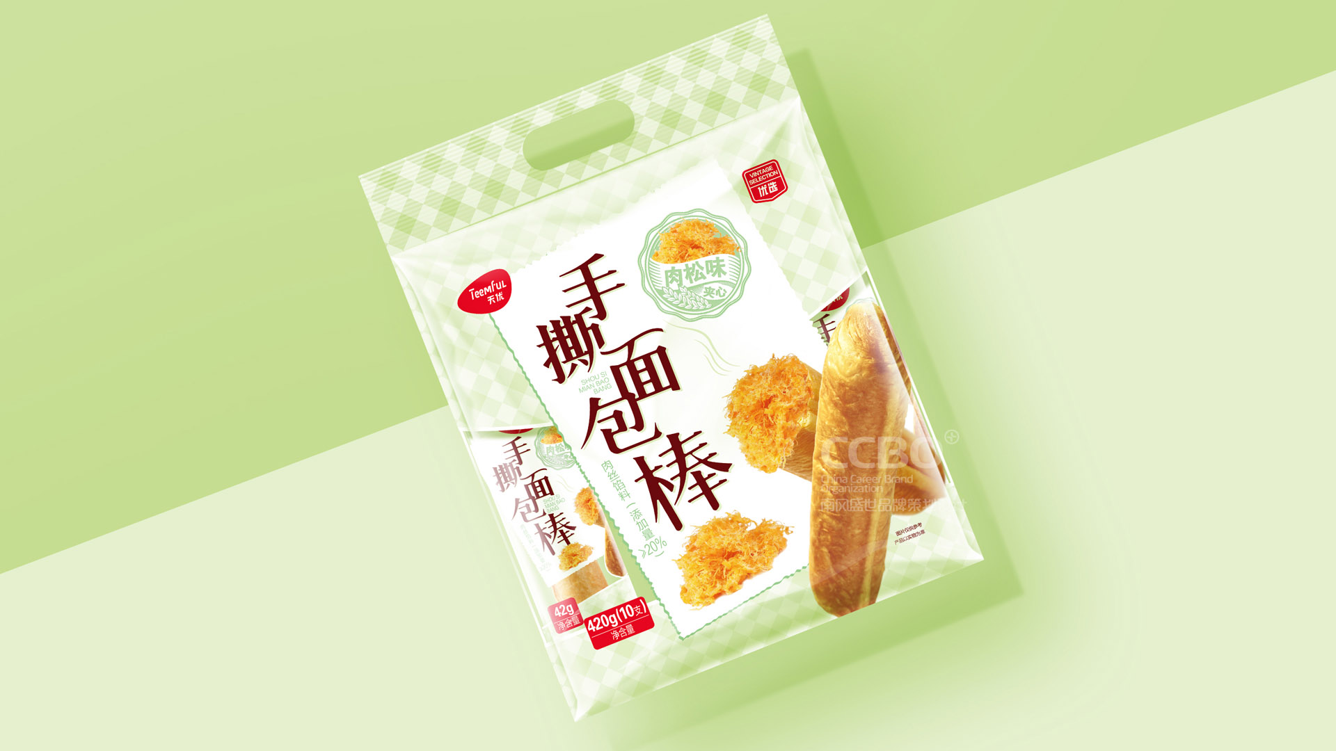 天虹手撕面包棒包装袋设计